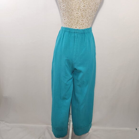 Oh My Gauze Size 1= S/M 6-10 Turquoise Savannah Stretch Waist Harem Lagenlook - Picture 8 of 16
